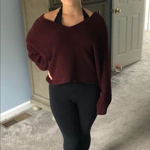 American eagle off the shoulder sweater